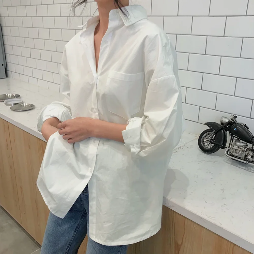 Chic And Elegant Office Lady's Shirts Matching White Shirt Loos Long Sleeve Top New In 2025 Women's Blouses Casual Trend Shirts