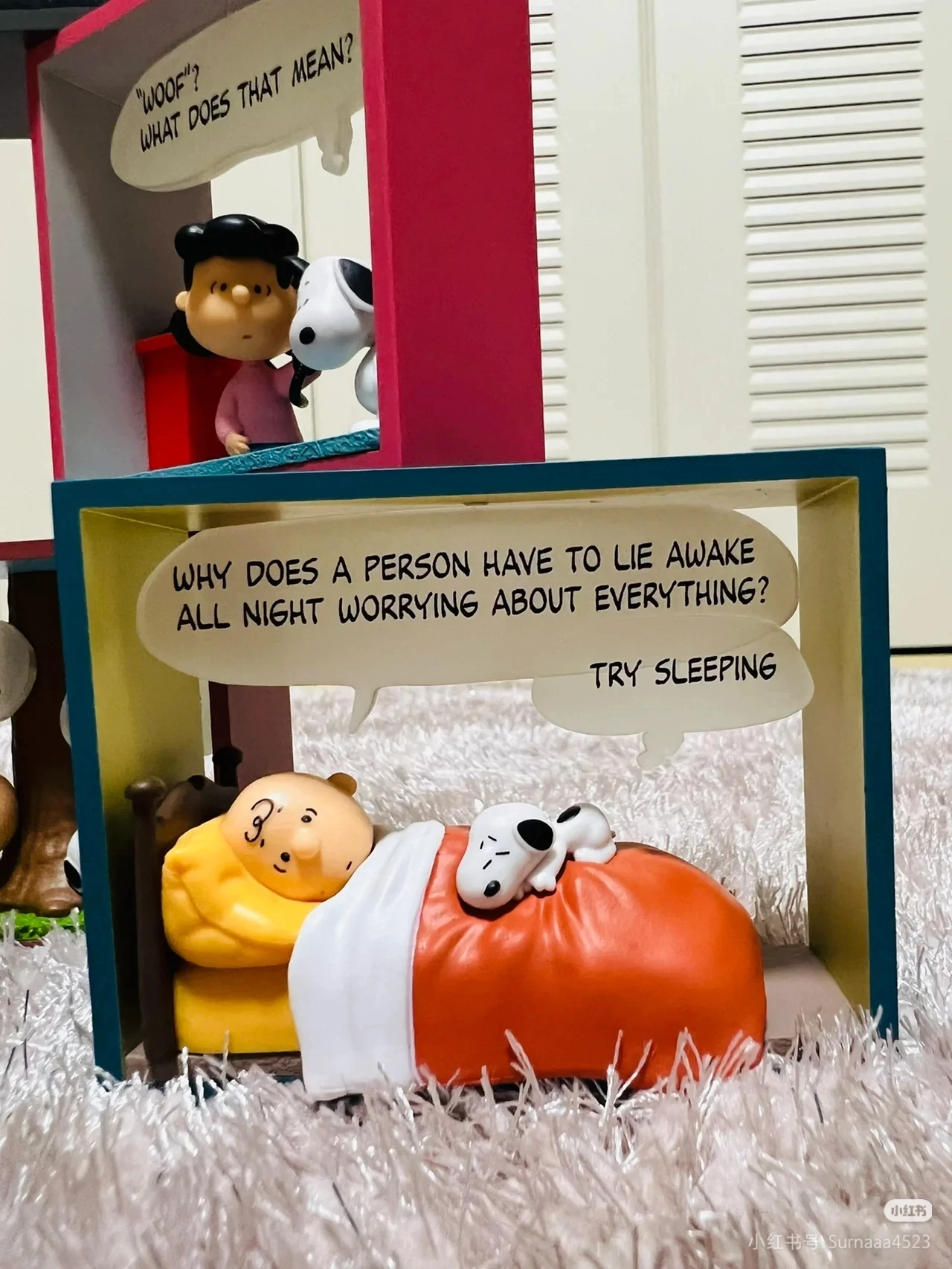 Re-Ment  Snoopy Comic Cube Collection Miniature Dolls Happy Hour Ornament PVC Anime Action Figure Blind Box Gift for Trendy Toy