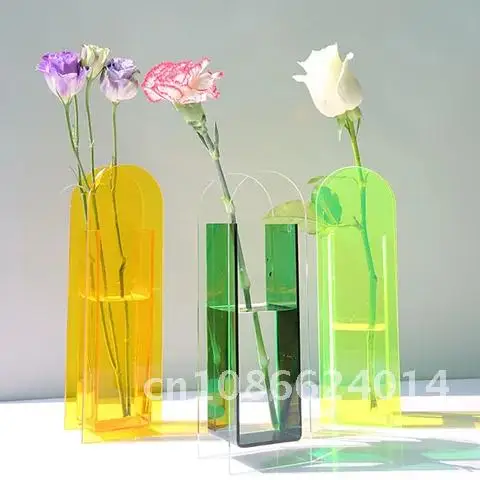 

Transparent Acrylic Spherical Vases Flower Arrangement Art Flower Ornaments Hydroponic Plant Tabletop Home Decoration Supplies