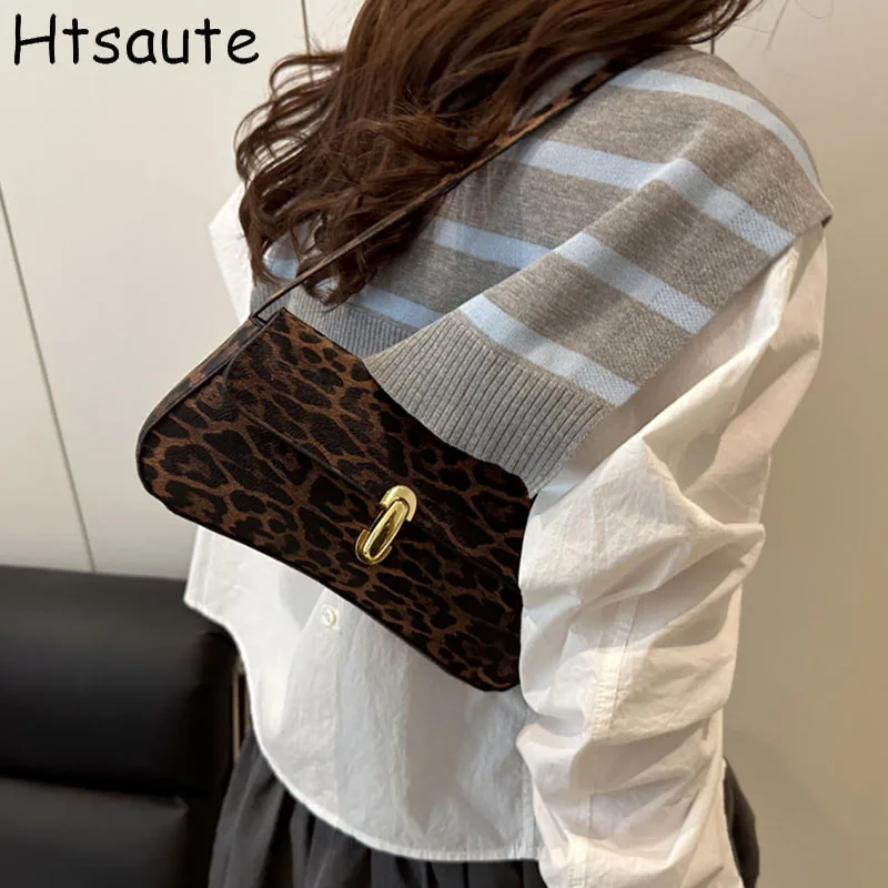 

PU Leather Mini Handbags Leopard Underarm Shoulder Bag Top-Handle Bag Small Work Bags for Women Gilrls Tote Work Shopping Travel
