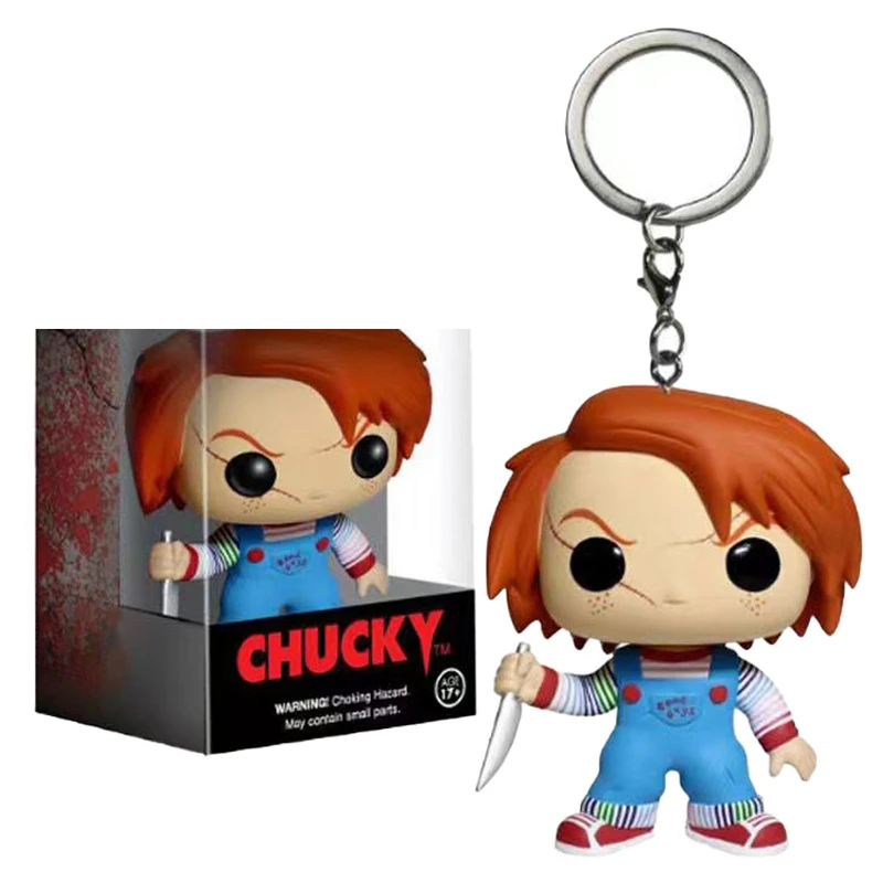 Child's Play Chucky Keychain Horror PVC Statue Action Figurine Desk Collectible Anime Model Toys Figures Gift