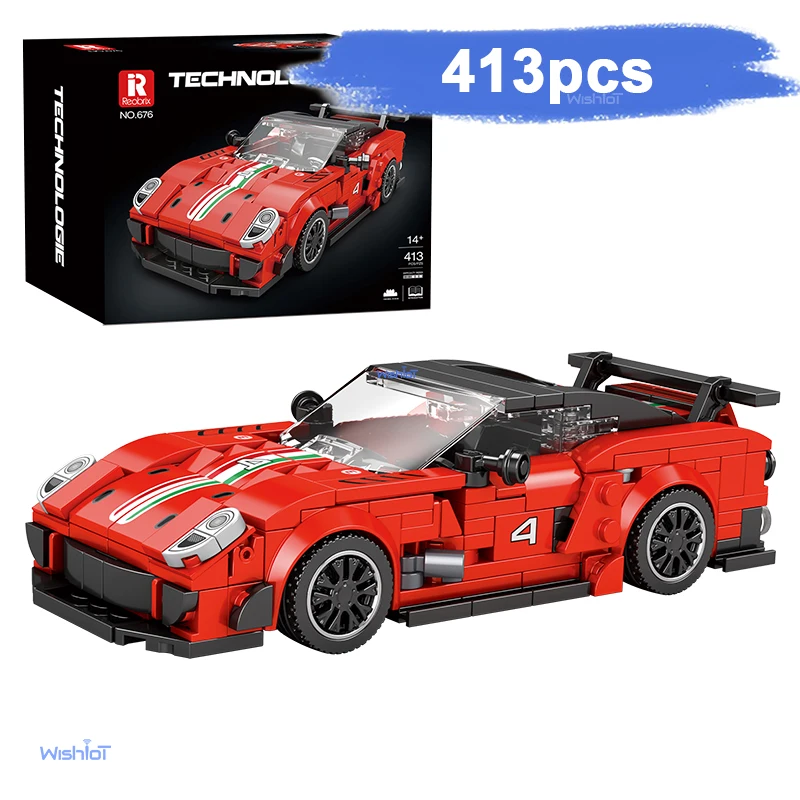 

676 Car 1:24 Scale Mini Model Car 413pcs Building Blocks MOC City Creative Exper Bricks Technical Education Toys For Boy Gift