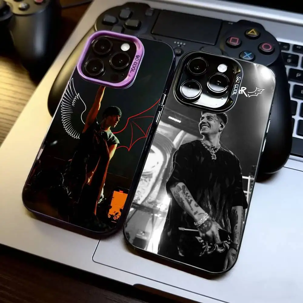 

Fashion Duki Rapper Phone Case For iPhone 17,16,15,14,13,12,11 Plus,Pro Max,XS,Colored Silver Plated Inside Cover