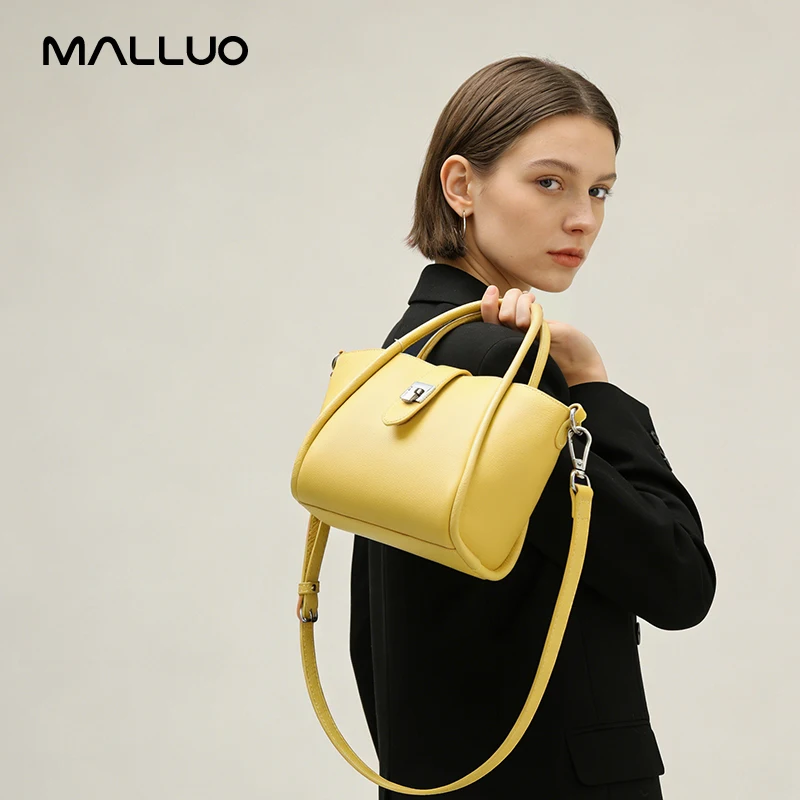 

2026 Fashion Female Bucket Bag Women's Genuine Leather Handbag Large Capacity Bucket Bag Versatile Single Shoulder Crossbody Bag