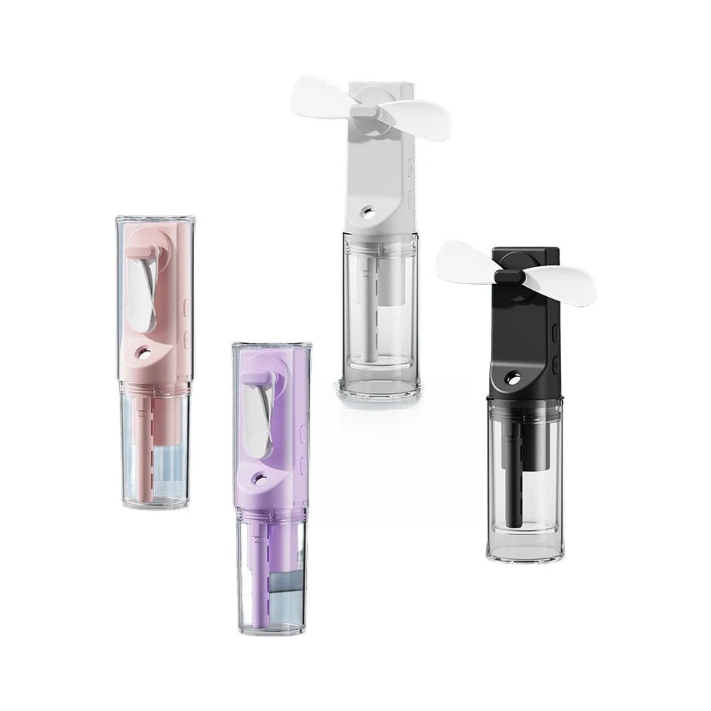 Portable Mist Generating Fan with Built-in Water Reservoir USB Rechargeable for Extended For Outdoor and Indoor Use