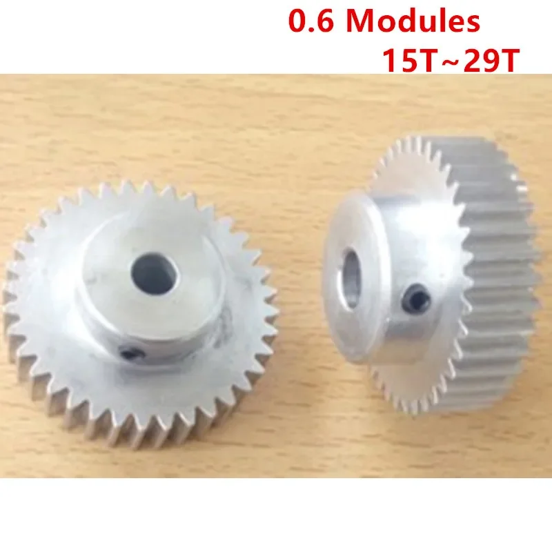 Aluminum Alloy Convex step 0.6 Modulus 25T-29T Tooth Pinion Gear for Precision 3D Printer Small Modulus