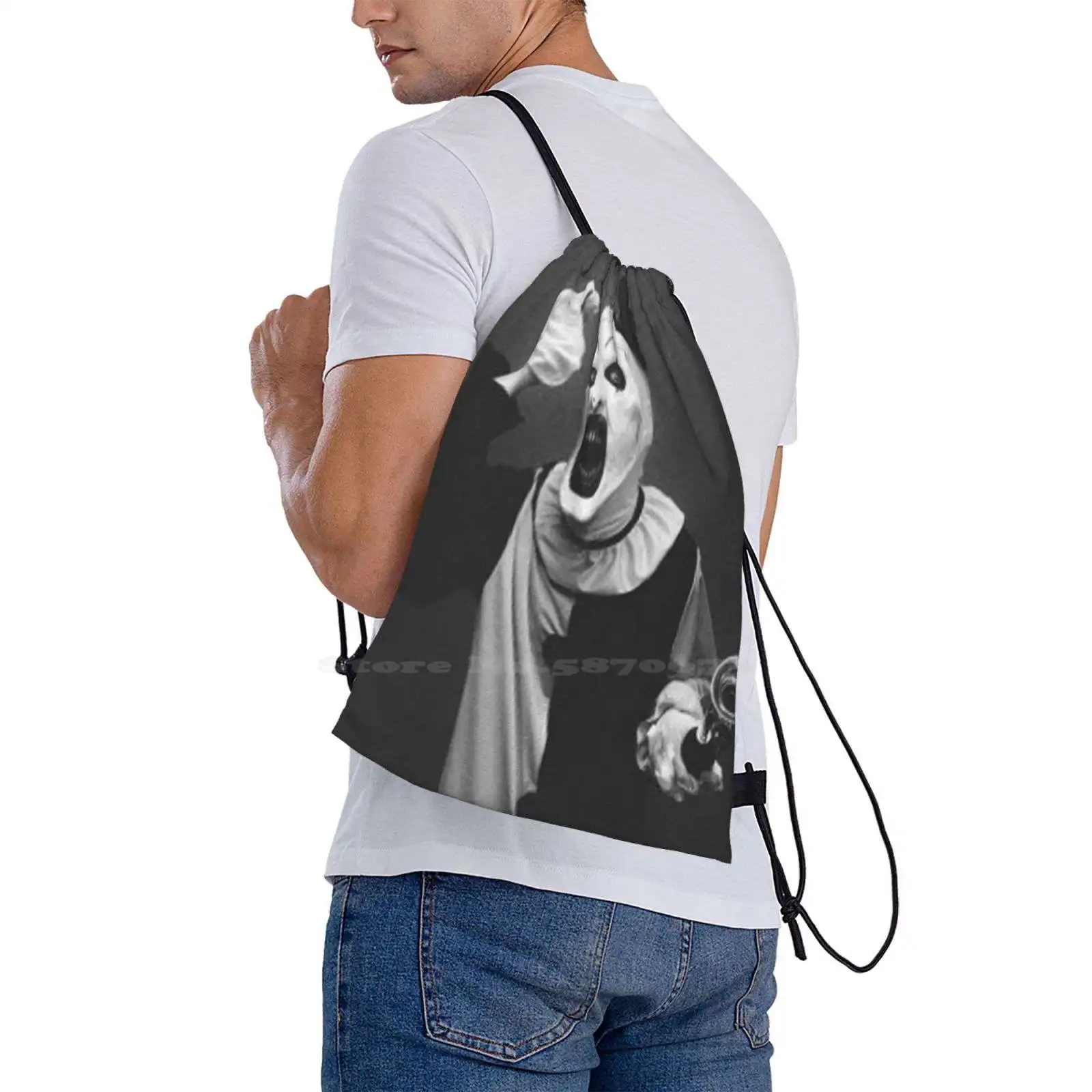 Terrifier Art The Clown Horror Hot Sale Schoolbag Backpack Fashion Bags Art Clown Art The Clown Clowns Horror Film Horror Movie