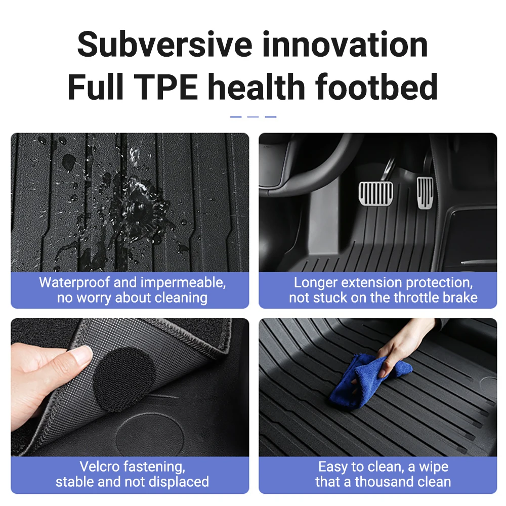 3D Foot Pad For Tesla Model Y Model 3 Custom Floor Liner Fully Surrounded Floor Mats Waterproof Snowproof Non-Slip Carpet Gift