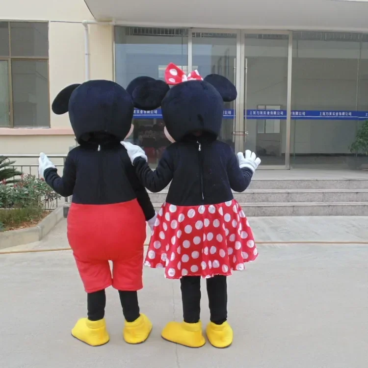 Mickey e Minnie Personagem Cosplay Traje, Mascote Publicidade Traje, Festa Animal Brinquedo de Carnaval, Menino e Menina