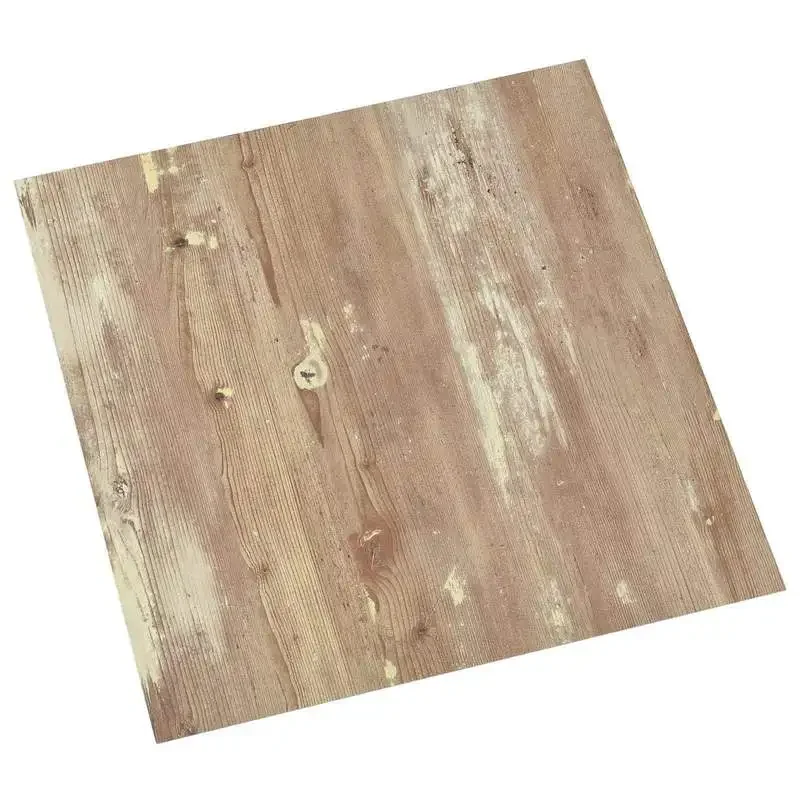 Dalles de revêtement de sol autocollantes Marron et blanc, idéales pour la décoration murale de cuisines et salles de bain, embellissement de la maison