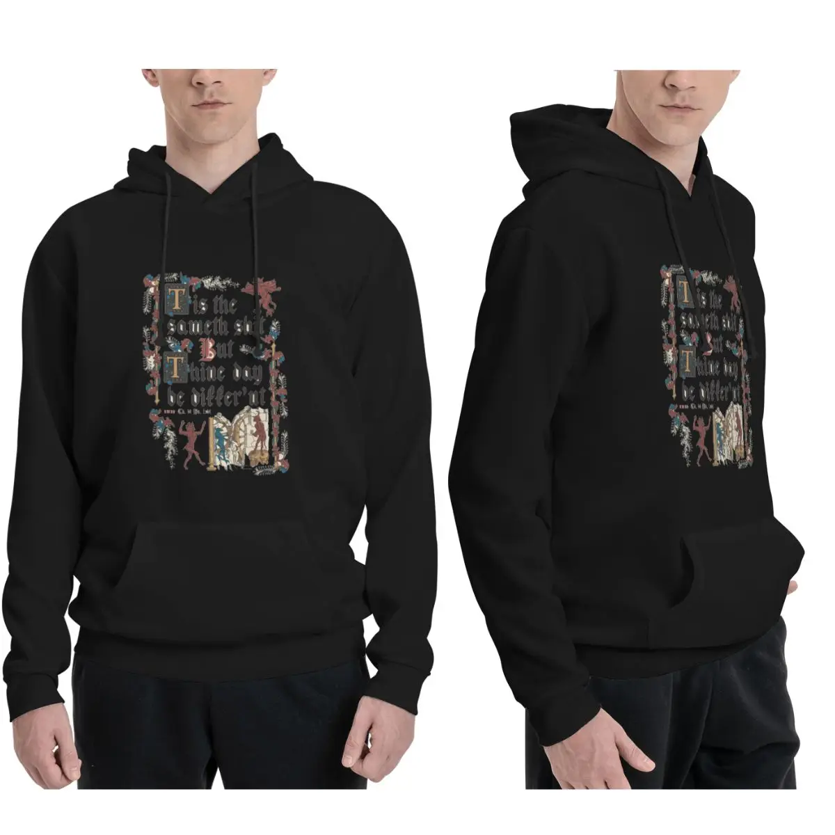 

Толстовки с капюшоном в средневековом стиле с английской историей, мужские и женские пуловеры, толстовка в стиле Харадзюку, одежда с длинными рукавами, осень-зима