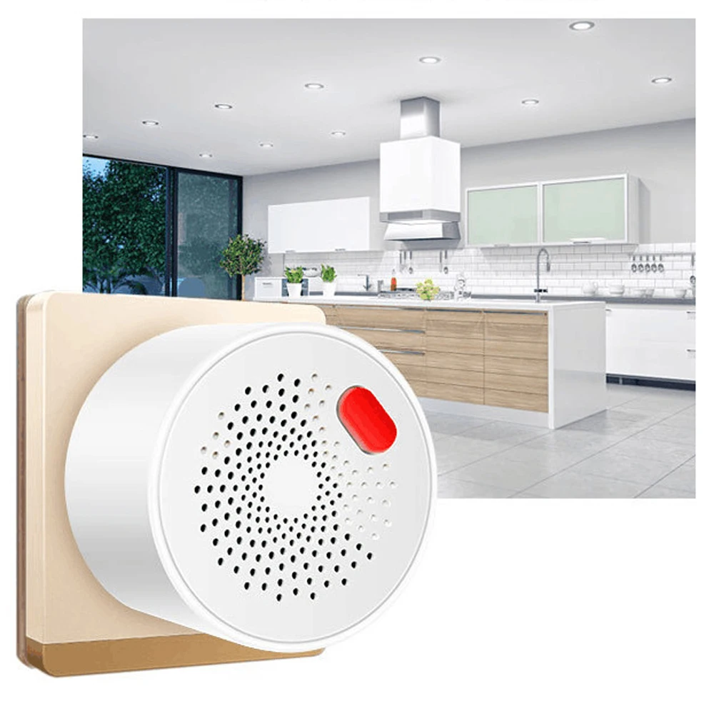 Tuya WiFi Allarme Gas Naturale Rilevatore di Gas Combustibile Plug-in Controllo APP Supporto Rilevamento Gas/Metano/Propano//GPL/GNL