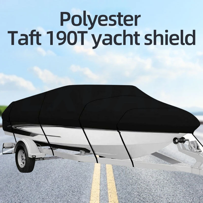 Outdoor V-shaped Yacht Dust Cover Rain Proof Boat Cover Sun Proof Polyester Tafu 190T Ship Body Protective Cover Wholesale