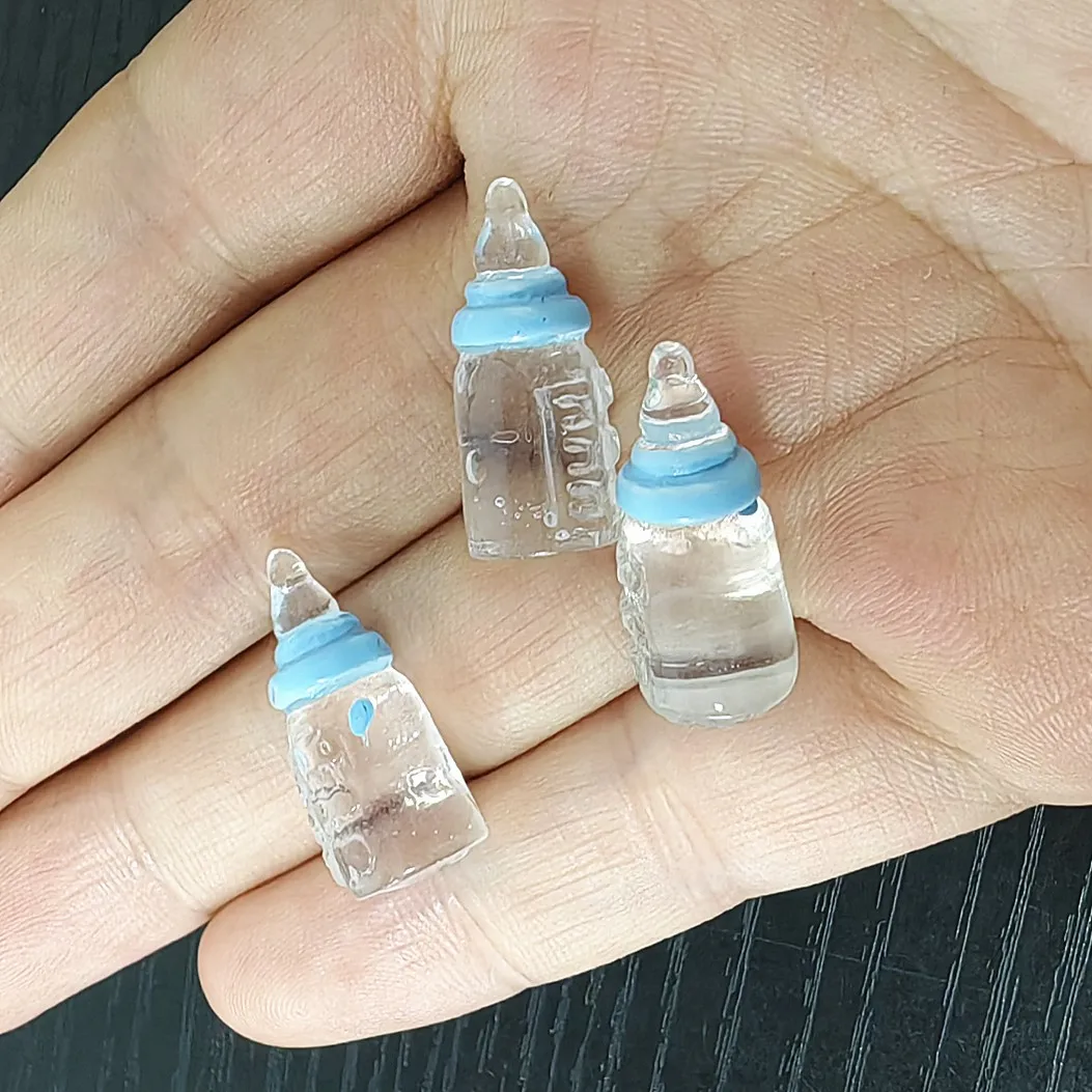 10 stücke 10*22mm Simulation Mini Miniatur Milch Baby Flasche Fütterung Flaschen Für DIY Schlüsselbund Anhänger Puppenhaus Zubehör – Detail 10