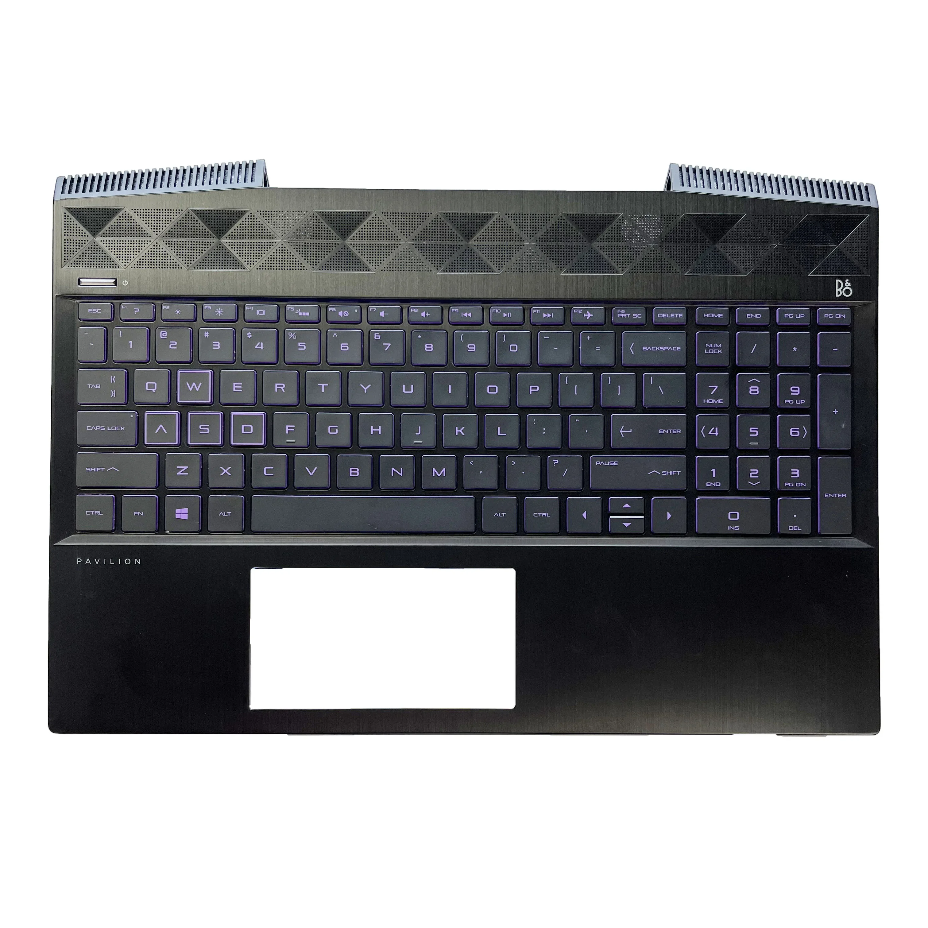 Imagem -03 - Teclado Portátil dos Eua para hp Pavilion 15-cx Tpn-c133 Substituição Palmrest Teclado Superior Verde Prata Roxo Backlight Original Novo