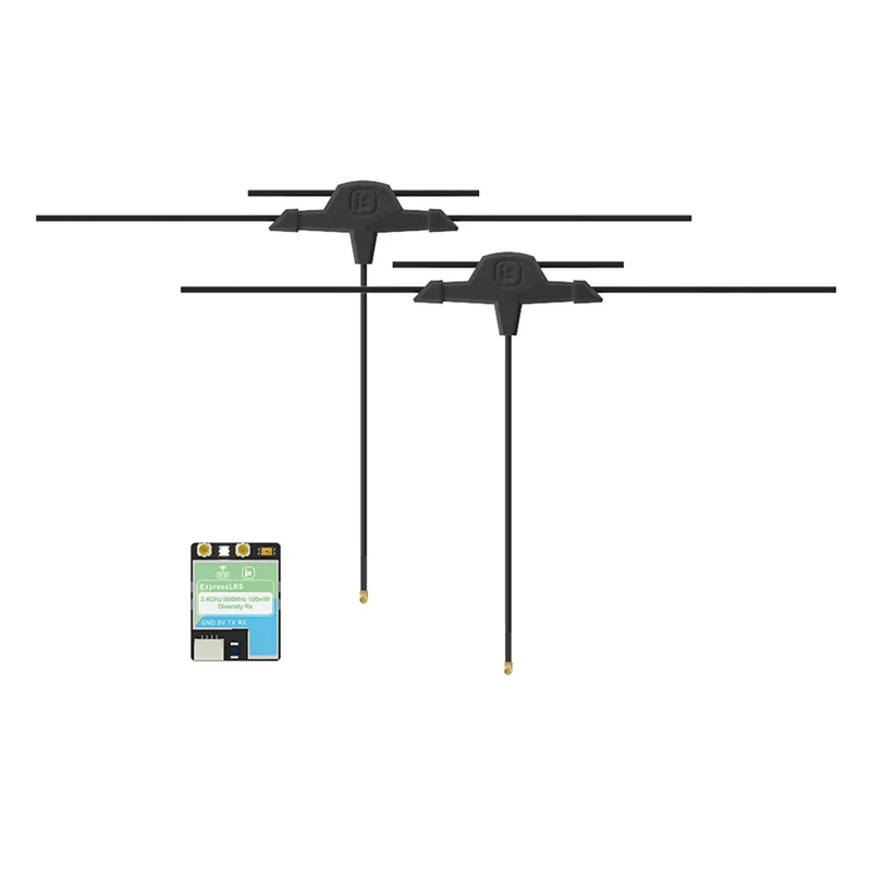 

B24B ELRS Dualband Receiver 2.4G/900M 100Mw Diversity RX Dual Antenna 70Mm For FPV Long Range Freestyle Drone Parts