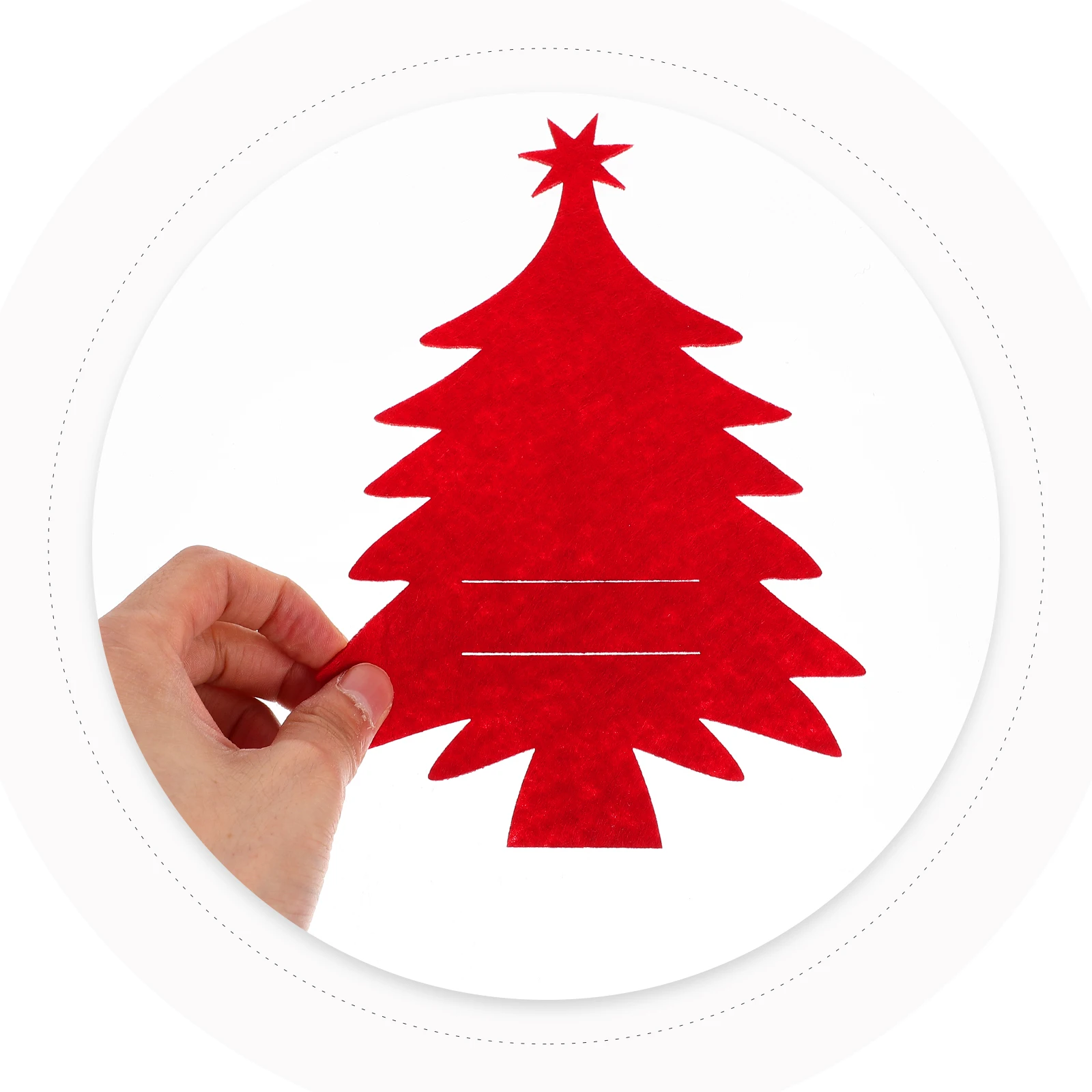 8 Pcs Cutlery Holder Bag Set Christmas Dining Table Decor for Party Utensil Felt Cloth Decorations