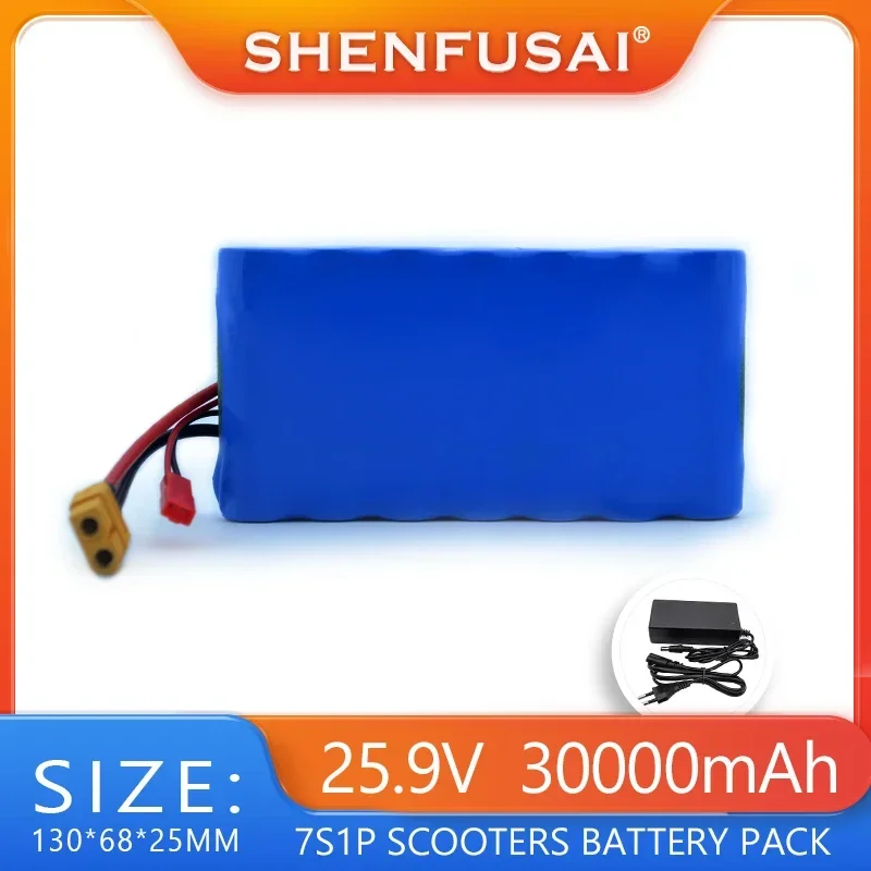 Originele 7S1P 30000 mAh 18650 25.9 V monitoring speaker kleine elektrische eenwieler opladen batterij ingebouwde BMS