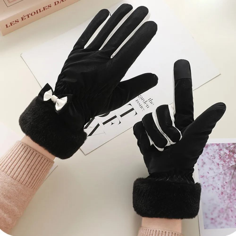 New Touchable Screen Winter Gloves Warm Full Finger Touch Screen Gloves Windproof Cold Proof Gloves Women Men