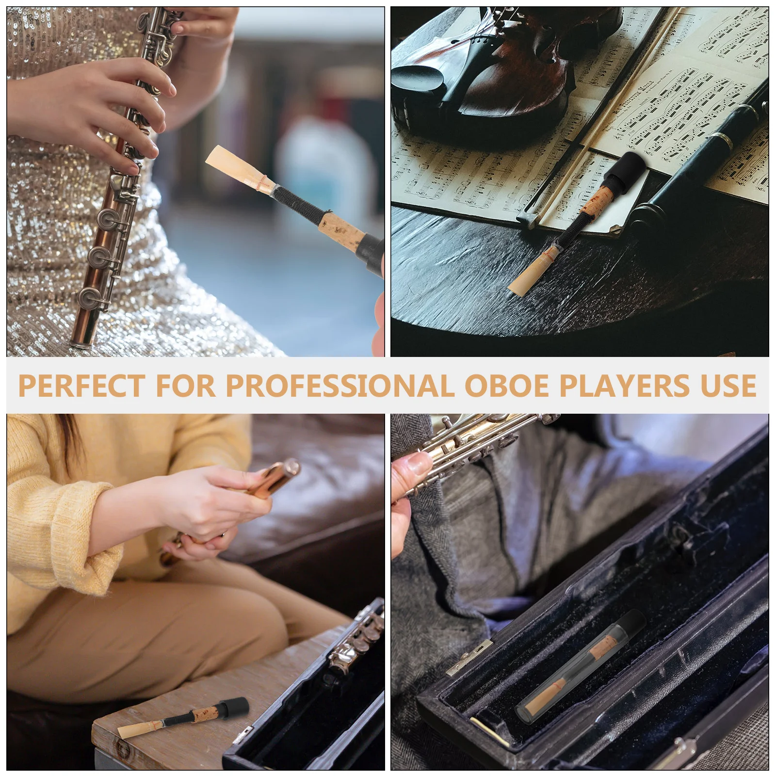 

1pcs Professional Oboe Reed Natural Copper Material Fine Craftsmanship Rich Tone Clear Sound Compact Lightweight Durable