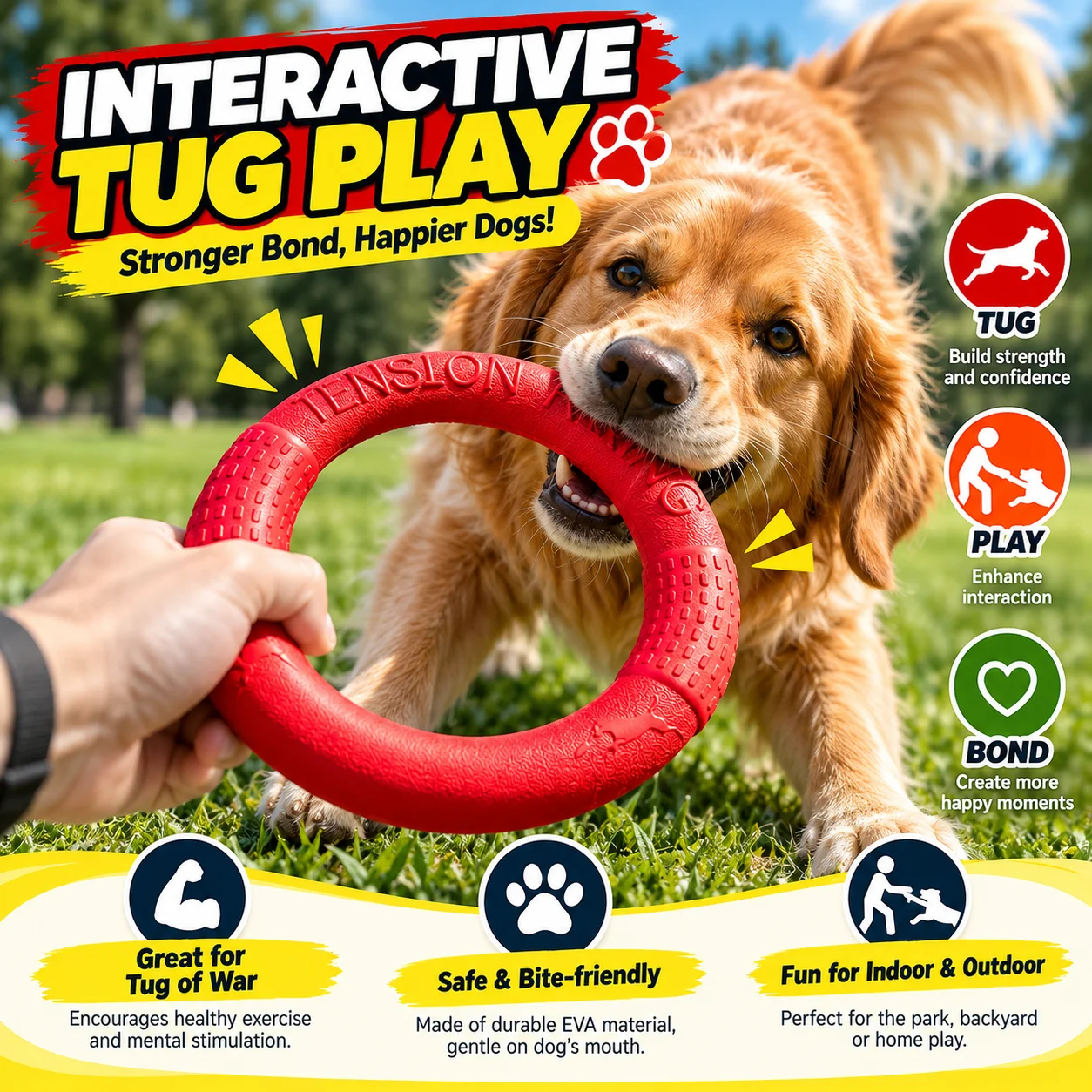 Jouet pour chien en EVA, annea - Interactive Squeaky Plush Dog Toy avis et prix