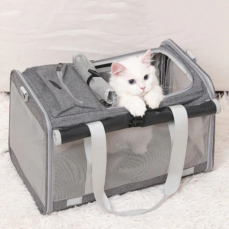 

Pet Outgoing Bag Breathable Foldable Cat Bag Outgoing Bag Portable Car Portable Cat Cage 4 Colors