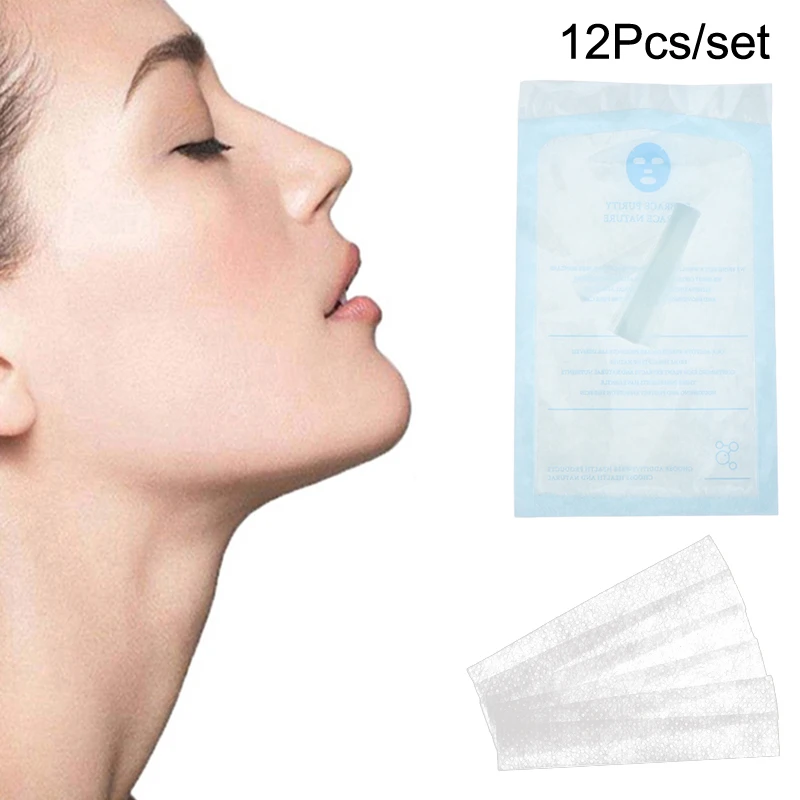 12 pcs/bag Soluble Patch Freeze Dried Facial Mask Paper Conus Peptide Freeze Dried Film Soluble Type Collagen Patch