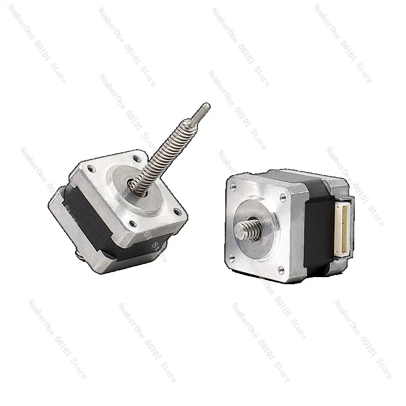 Micro 35 through screw stepper motor hybrid current two-phase four-wire double extension shaft motor