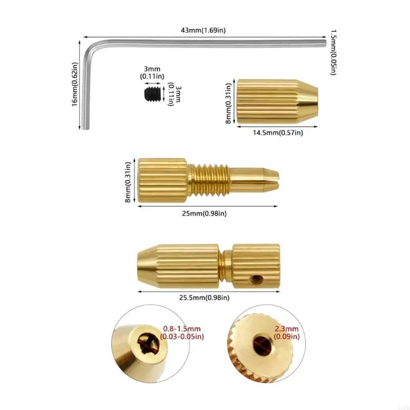 B2RB 0.8-1.5 مم صغير الحفر الكهربائية بت تشاك مجموعة Micro Twist Drill Stuck
