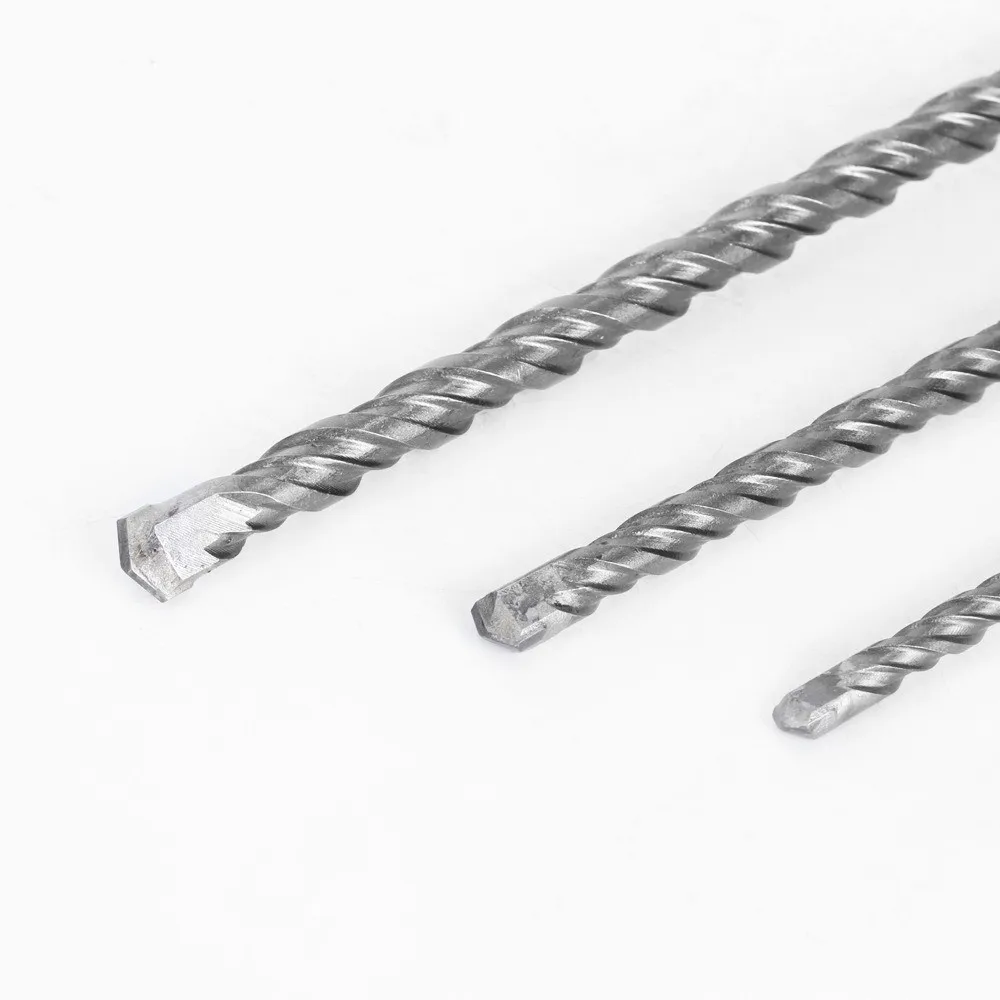 5pcs Carbide Tip Rotary Hammer Drill Bits 2 Flute Spiral 16mm Diameter Concrete Drill Bits 23/32 in x 8.3 in 210mm Length