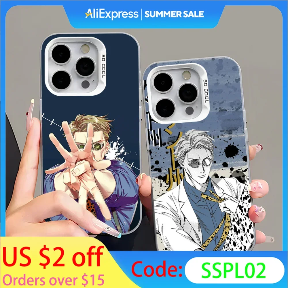 Nanami Kento Jujutsu Kaisen Phone Case For iPhone 16,15,14,13,12,11,Pro,Max,Plus,Mini,XS,SE Anti Fall Gray Silver Matte Bumper