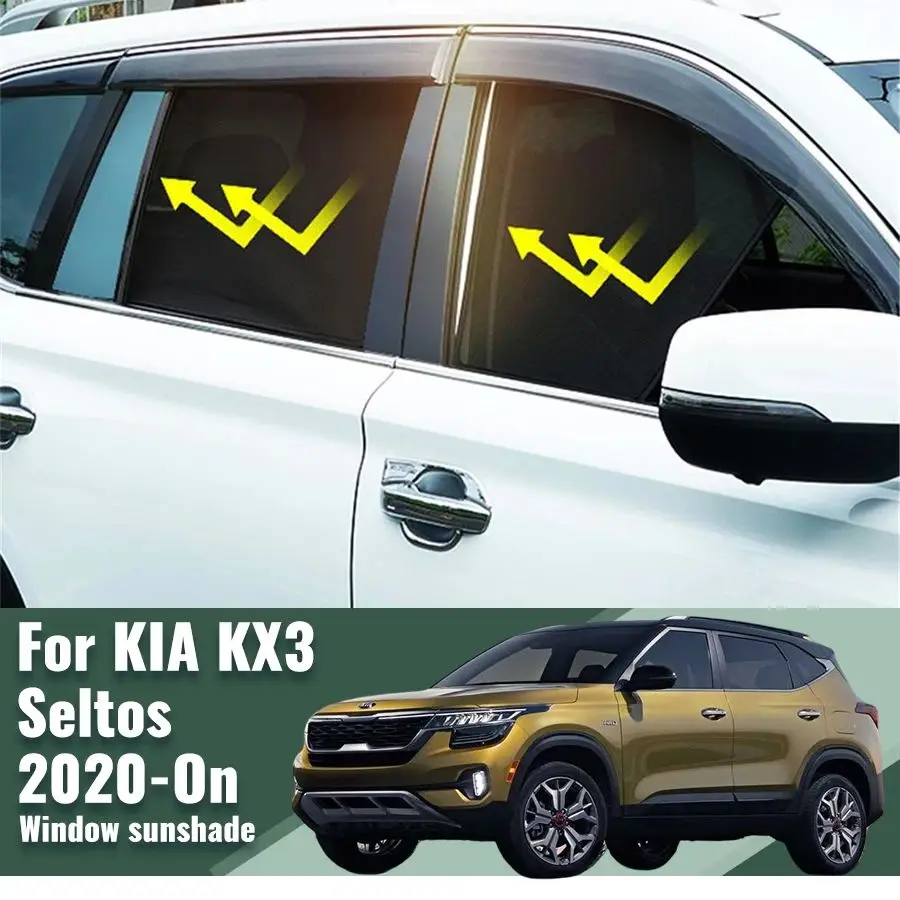 

For KIA KX3 Seltos 2020 2021 2022 2023 2024 Car Sunshade Shield Front Rear Windshield Curtain Side Baby Window Sun Shade Visor