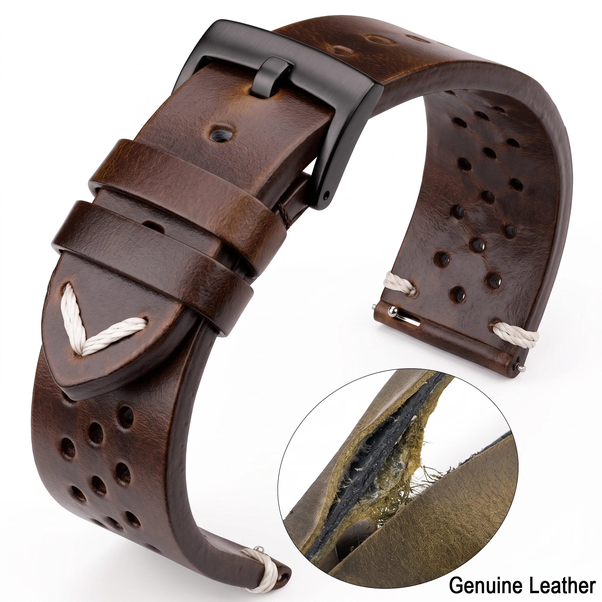 Nato Strap Nylon - Breathable Genuine Leather Quick Release Watch