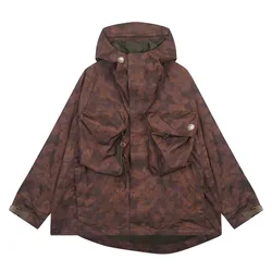 Desert camouflage 2024 autumn and winter new Japanese fashion brand city travel multi-functional cargo hooded loose casual coat