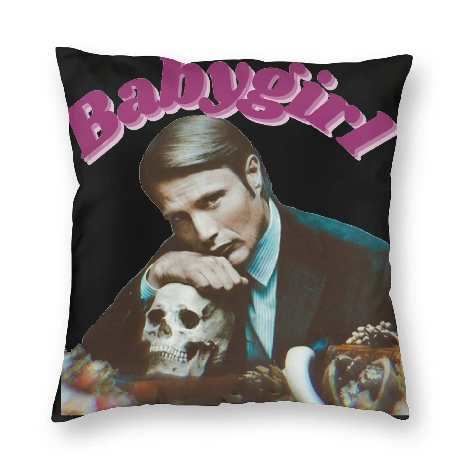 Hannibal Babygirl Mads Mikkelsen Pillowcase Printed Fabric Cushion Cover Decorations Throw Pillow Case Cover Living Room 45*45cm