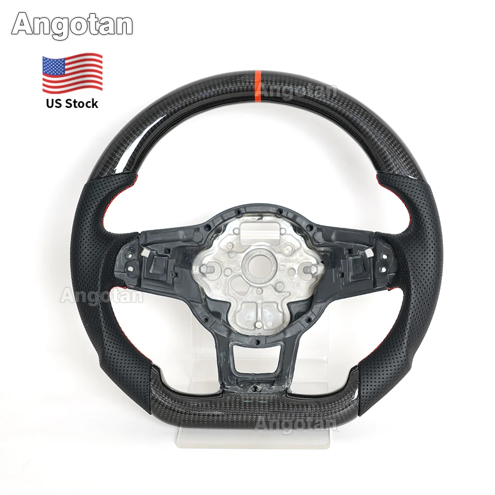 

Real Carbon Fiber Steering Wheel for Volkswagen Gti Golf Vw Mk7 2015-2019 Golf 7 R 2015-2017 with Paddle Shift Holes