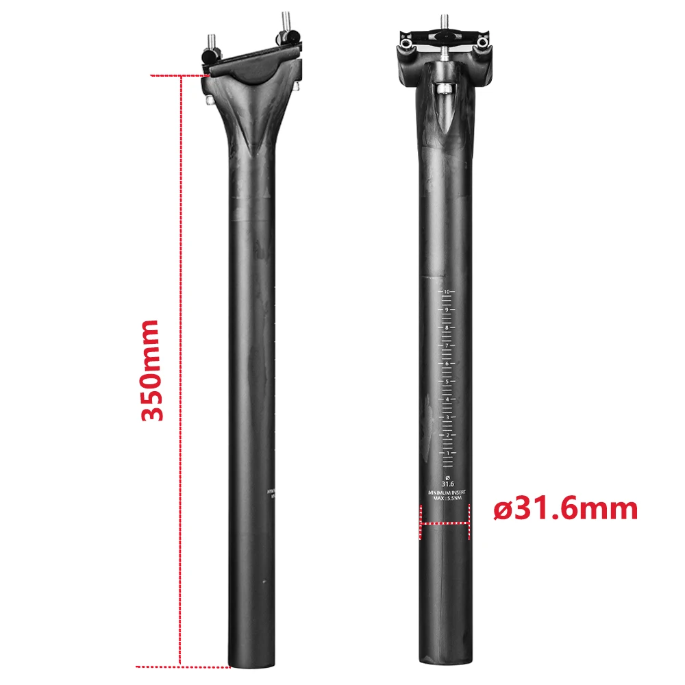 ELITAONE Carbon Sattelstütze MTB/Rennrad Sattelstütze 27,2/30,9/31,6 MM Sitzrohr Mountainbike Sitzgelegenheiten Radfahren Zubehör