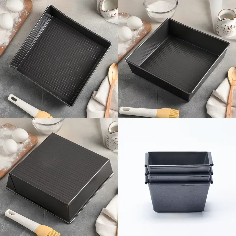 for Food Grade Stick Ceramic Coated Square Carbon Steel  Friendly  Safe Baking Muffins Toast Cakes