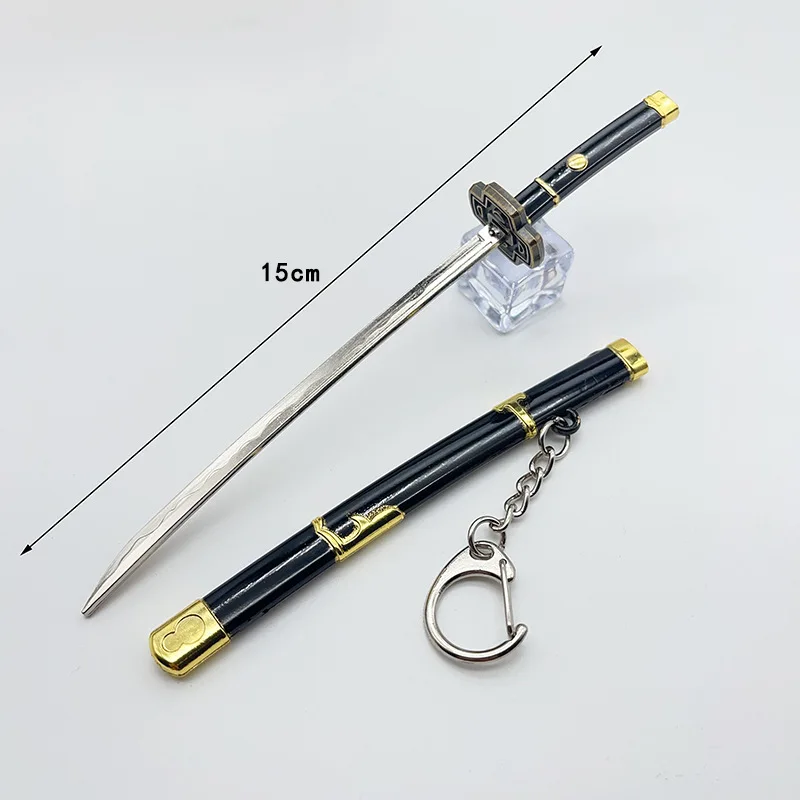 Japonês Anime Metal Letter Opener Espada, Demon Slayer Kimetsu no Yaiba Arma, Pode Usado para Role Playing, 15cm