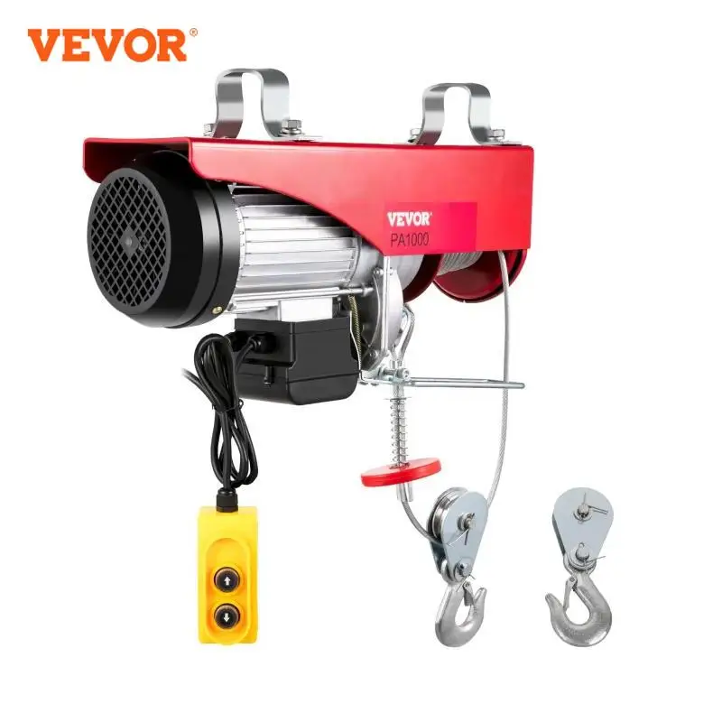 VEVOR Strumento di Sollevamento Elettrico, 1800 W 220 V PA1000 Sollevamento Paranco Elettrico in Ghisa e Alluminio per Sollevare Oggetti di Forma Regolare o Irregolare Come Pietre, Alberi, Falciatrici