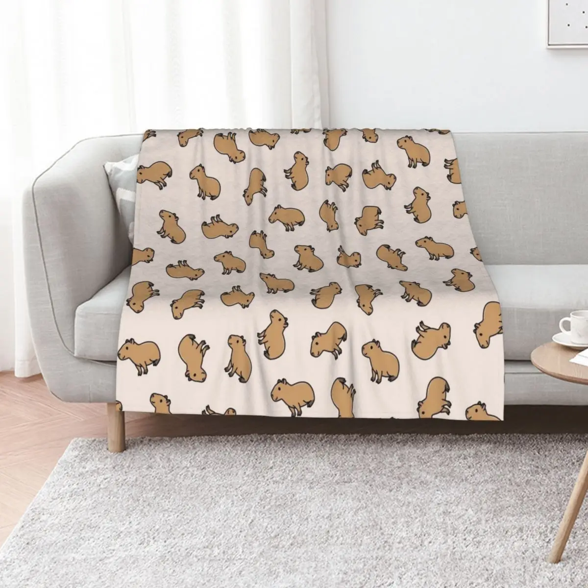 Capybara Throw Blanket Lightweight Cozy Blanket for Bed Sofa