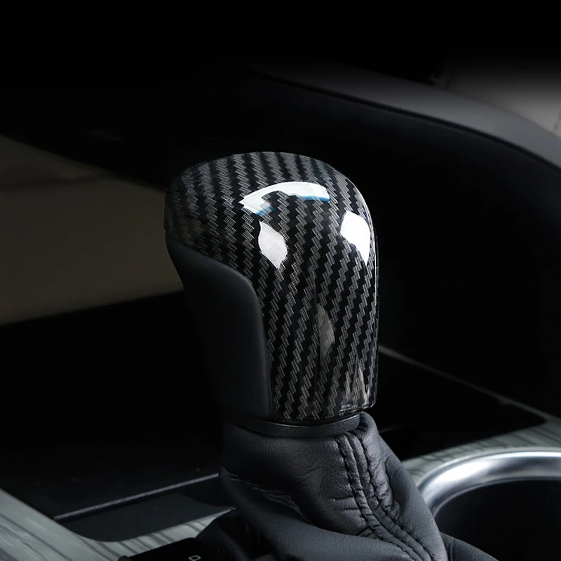 Car Gear Shift Knob Cover Carbon Fiber Pattern Trim Sticker For Toyota Corolla Camry Avalon Levin 2019 2020 2021