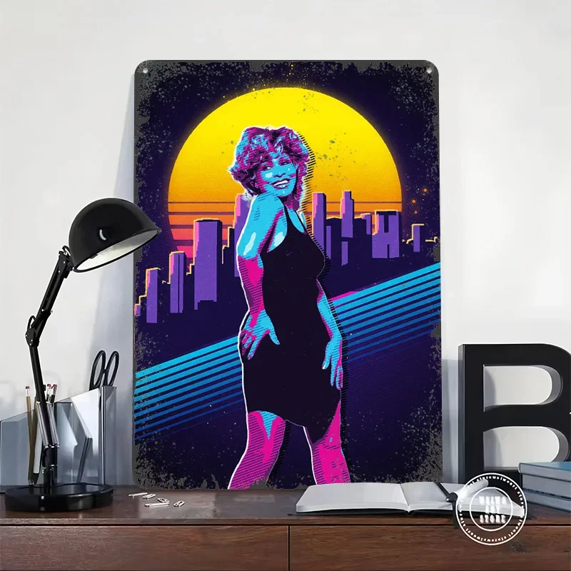 Tina Turner Retro Metal Poster Customized Wall Art Retro Vintage Tinplate Signs for Room Ornaments Decoration Garage Decorations