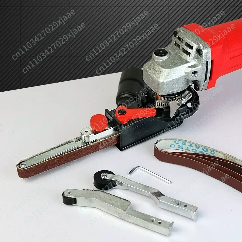 100 Type Adjustable Speed Angle Grinder Modified Small Electric Woodworking Belt Sander Rust Removal and Polishing Artifact