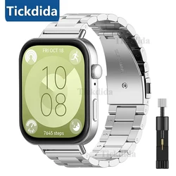 Watch Bracelet Strap for Huawei Watch Fit 3 Smartwatch Stainless Steel Band for Huawei Watch Fit3 Metal Correa Wristband