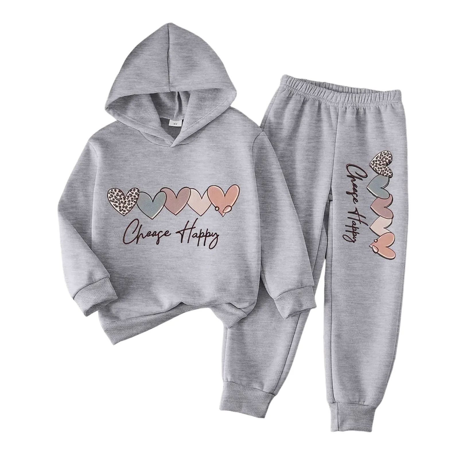 

Muddy Girl Baby Girls Comfortable And Warm Set Cute Cartoon And Letter Print Long Sleeved Hoodie Pants Casual Two Baby Pant Set