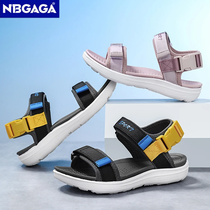 

Детские летние спортивные сандалии для мальчиков, нескользящая пляжная обувь на мягкой подошве на плоской подошве для детей, удобные прогулочные туфли для девочек, размер 30-38