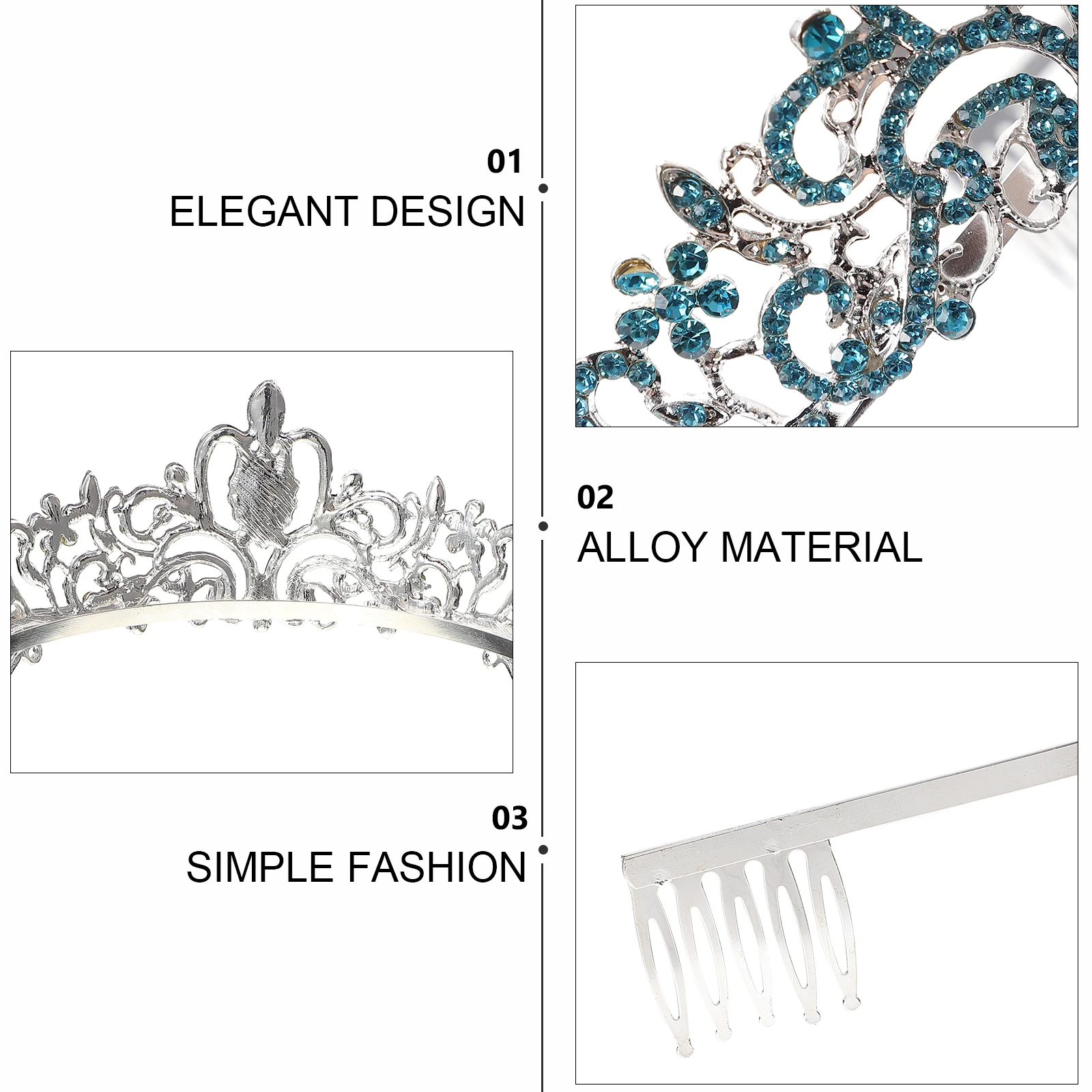 

Корона из сплава с бриллиантами, очаровательная тиара для невесты, декор со стразами для девочек, головной убор, свадебный головной убор принцессы