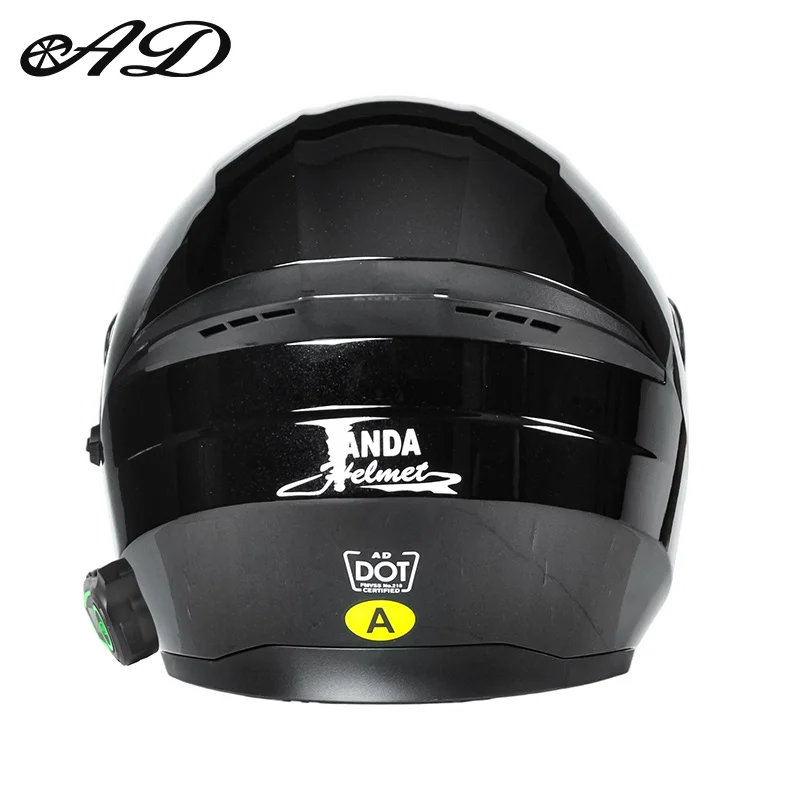 Ad Factory Abs Material Motorcycle Helmet with Bluetooth Unisex Casco Motorcycle Helmets Cotton Lining Open Face Helmet
