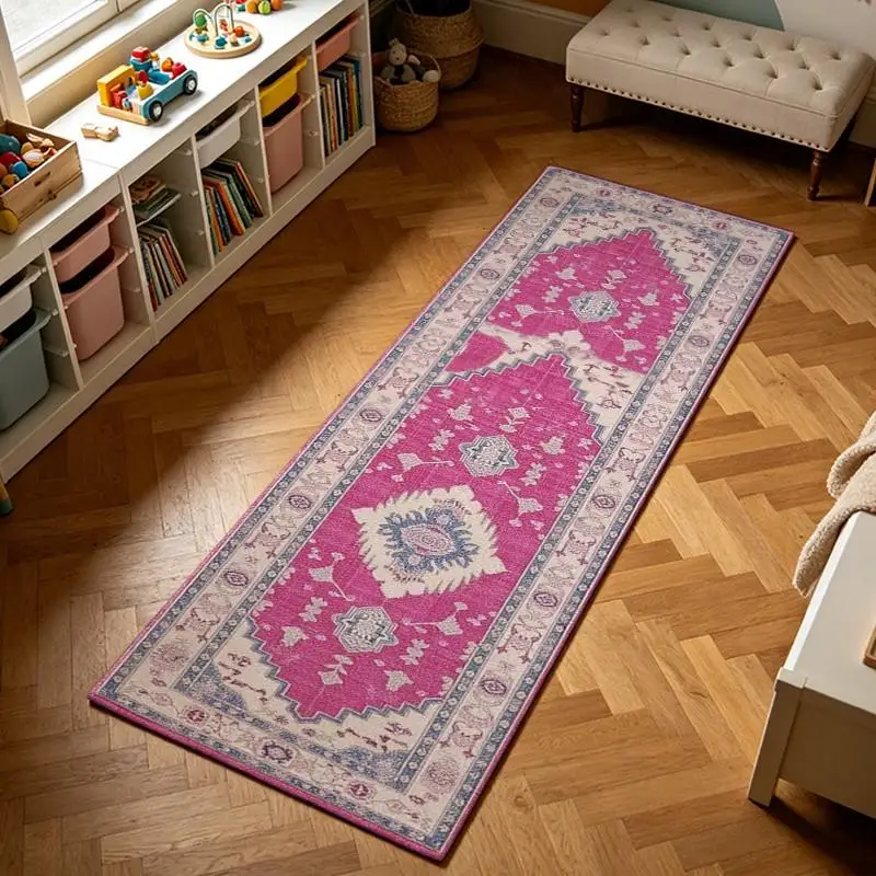 1 Piece Vintage Oriental Patterned Woven Rug, Soft And Comfortable, All-Season Suitable, Lightweight And Easy To Maintain, Home Decor For Living Room, Bedroom, Entryway, Dining Room, Autumn, Winter